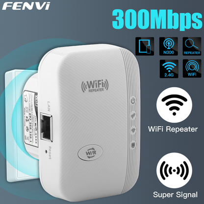 FENVI 300Mbps Wireless WIFI Repeater Remote Wifi Extender