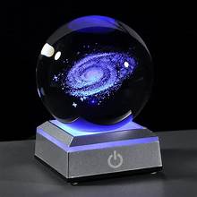 3d Galaxy Space Crystal Ball Night Light